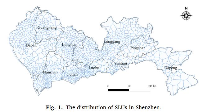 深圳市的SLUs分布