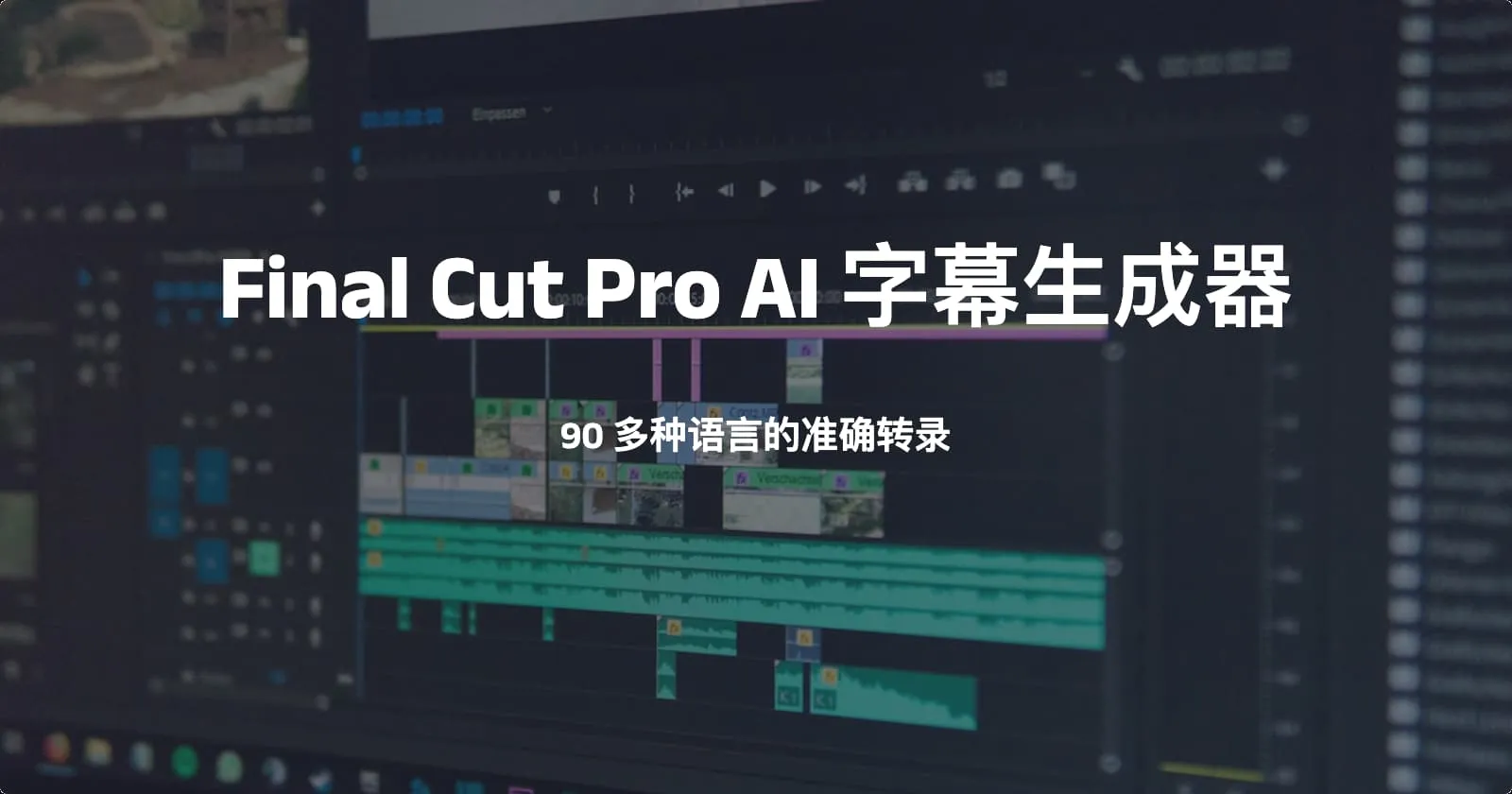 Final Cut Pro AI 字幕生成器