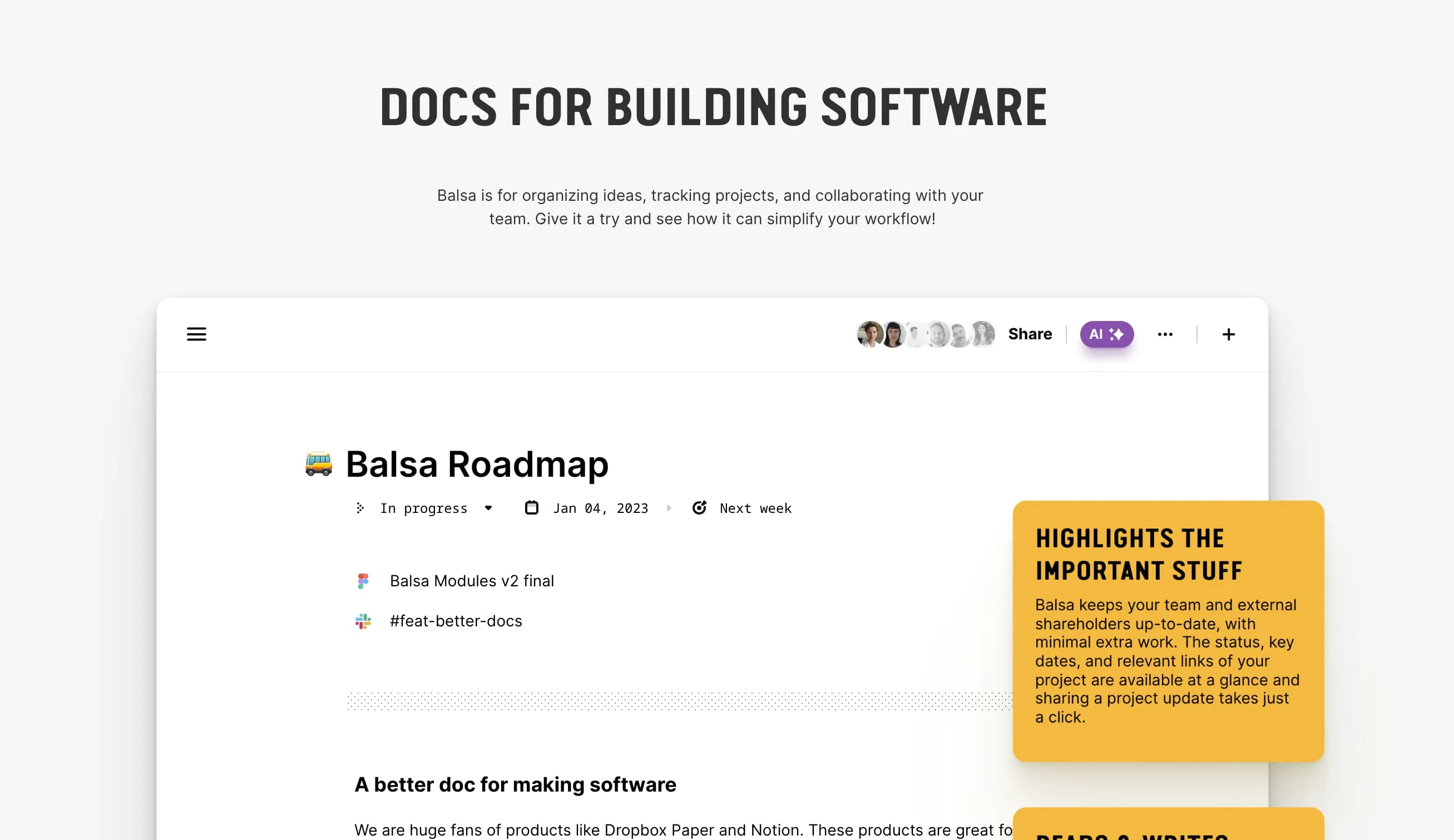 balsa-用于构建笔记、团队协同的文档程序